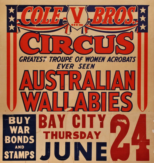 Cole Bros. Circus. Australian Wallabies